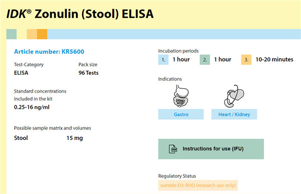 Immundiagnostik Zonulin（連蛋白）