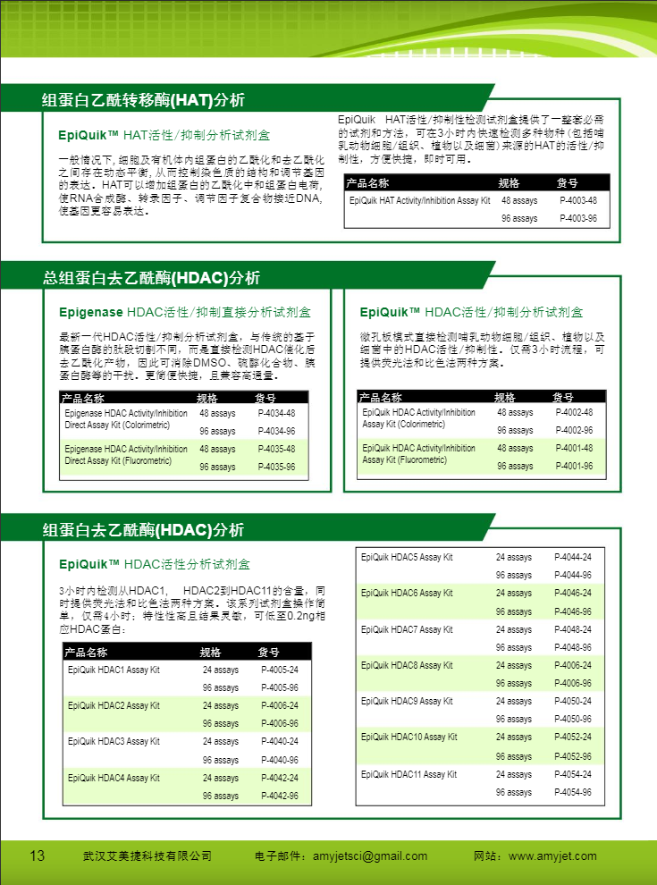 表觀遺傳研究方案產品折頁