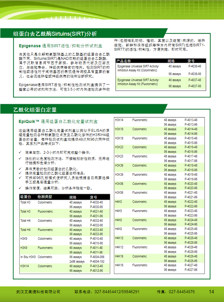 表觀遺傳研究方案產品折頁